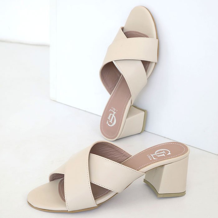 Cross Leather Heels 502