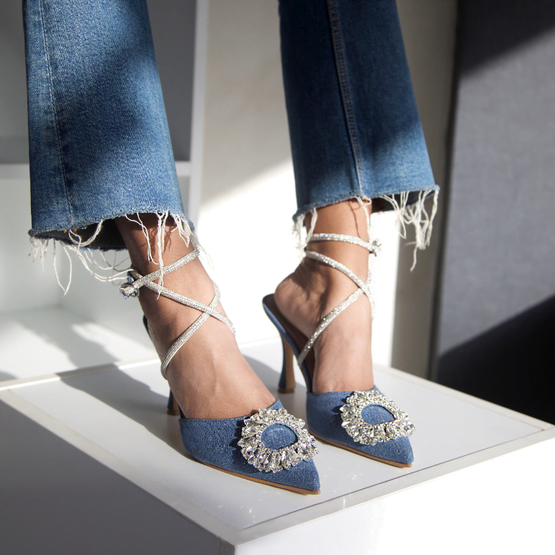 Dayana Denim Heels