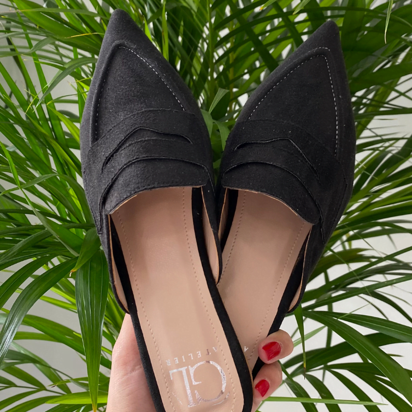 Lora Suede Pointy Flats