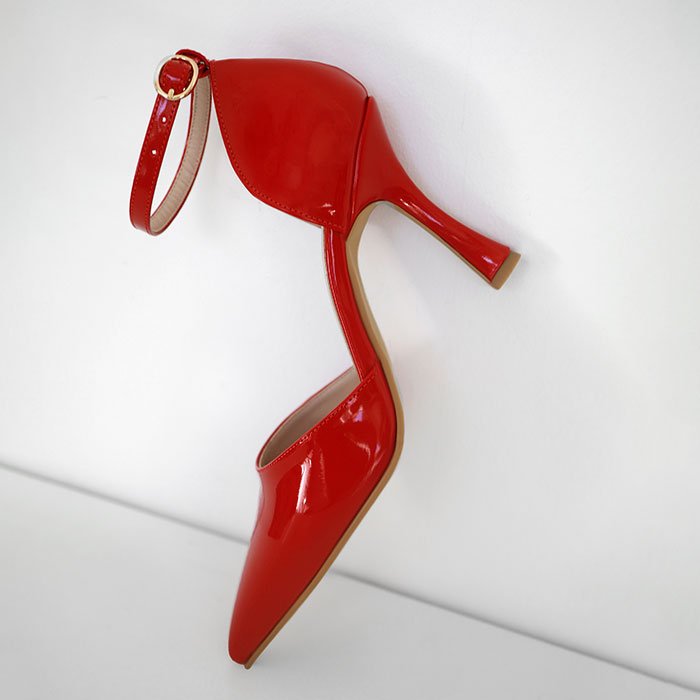 Jaylin Glossy Red Heels