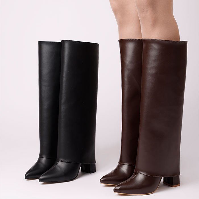 Sleeve Knee High Boots