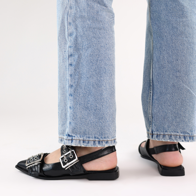 Nora Double  Buckle Flats
