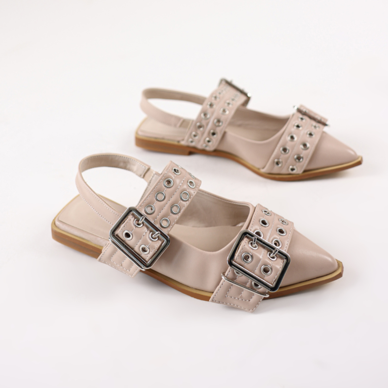 Nora Double  Buckle Flats