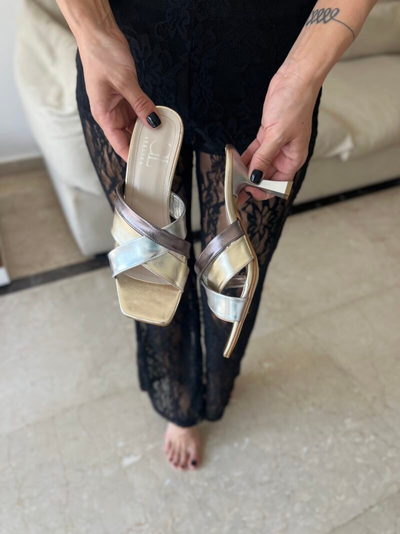 Aurum Metallic Mule